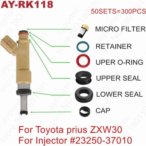 Free Shipping 50sets For Toyota Prius ZXW30 #23250-37010 fuel injector repair kits LEXUS es350 3.5l v6 Car Accessories(AY-RK118)