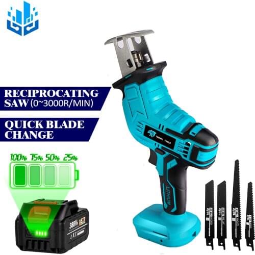 18V Cordless Electric Reciprocating Saw Metal Wood Cutting Tool Portable Electric Saw Power Tools for Makita 18V Battery