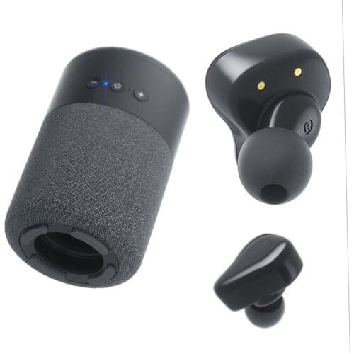Speaker Earbuds 2 in 1 Wireless Bluetooth 5.1, Strong Sound, 4H Playtime, Touch Control, for Office Biking Accessories