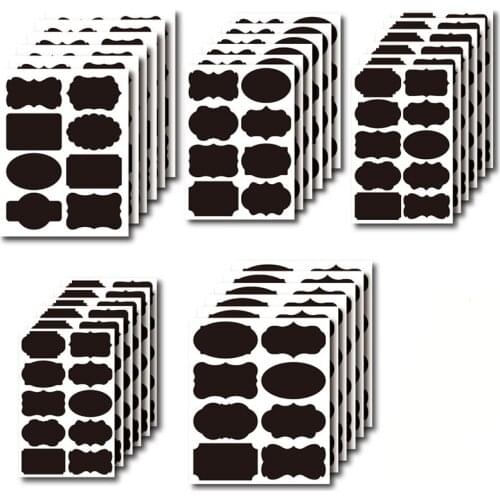 Black Label Stickers Erasable Blackboard Sticker Blank Board Kitchen Jars Organizer Labels Chalkboard Chalk Board Sticker