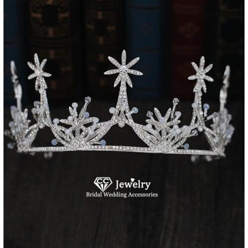 CC Tiara Crown Luxury Jewelry Headband Hairband Wedding Hair Accessories for Women Bridal Party Big Crowns Headdress Gift xy426