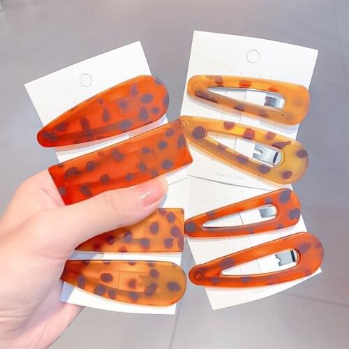 CYGJFC Woman Girls Leopard Hairpins Sets Printed Hair Clips Women Hairgrip Barrettes Hair Accessories Trendy Ornaments