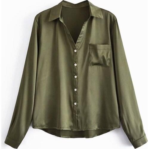 Женские атласные рубашки GIOIO China At AliExpress