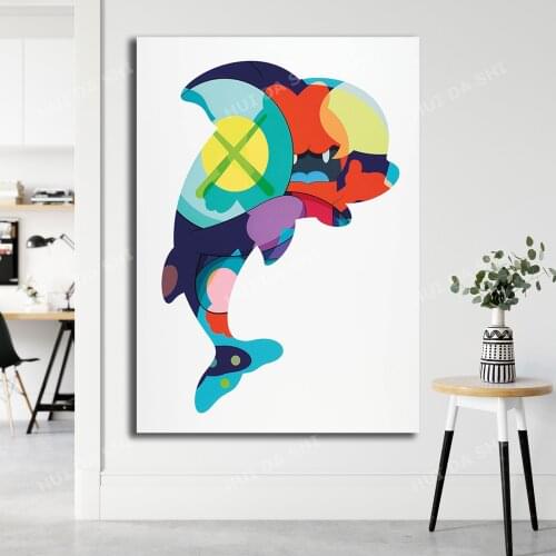 Piranas - Kaws Art Print, Kaws Art Poster, Kaws wall art, Poster, Art Print, Exhibition Poster, Contemporary Art Poster