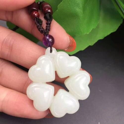 Exquisite and Tian Yu Jixiang five heart pendant