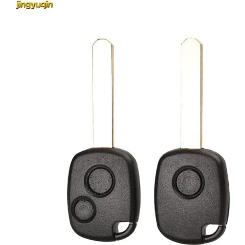 Jingyuqin Remote Car Key Shell for Honda Odyssey Uncut Blade Key Case Car-styling 1/2 Buttons Key Case Cover Fob