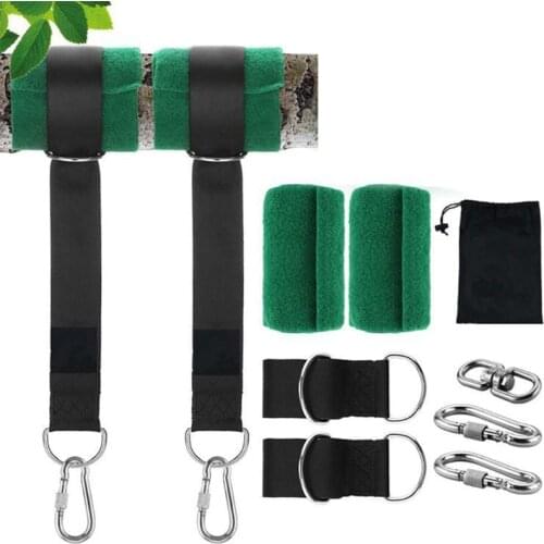 Swing Hammock Tree Mat Hanging Kit Strap Carabiner Camping Garden Swing Fittings