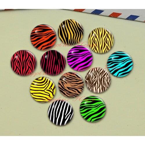 Handmade Round Leopard print photo glass Cabochons, Jewelry Finding Cameo Pendant Settings, (F047-586)