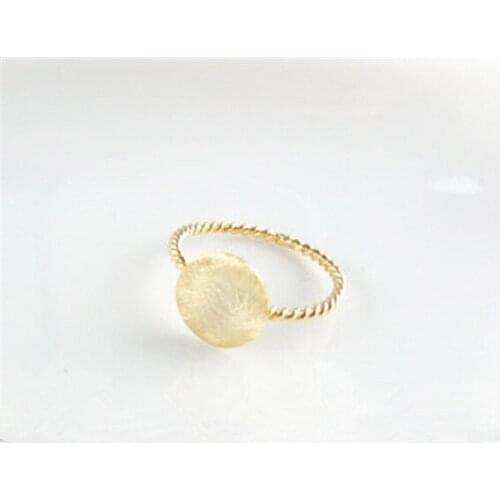 Fashion handmade round cakes ring, wire drawing planar ring wholesale and mixed color