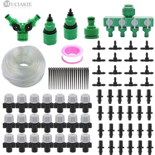 MUCIAKIE 5M/25M/50M DIY Micro Irrigation Watering Kit Manual Garden Plant Greenhouse Drip System With Mist Spray Misting Nozzle
