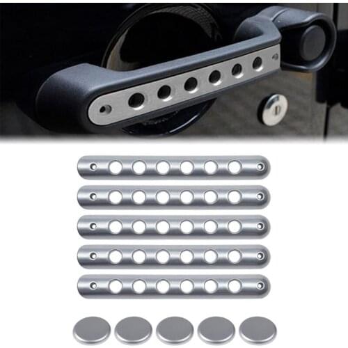 K1KE Professional Handle Inserts Cover Trim Kit Replacement for Wrangler Metal Handle Inserts Cover Trim, Sturdy and Durable