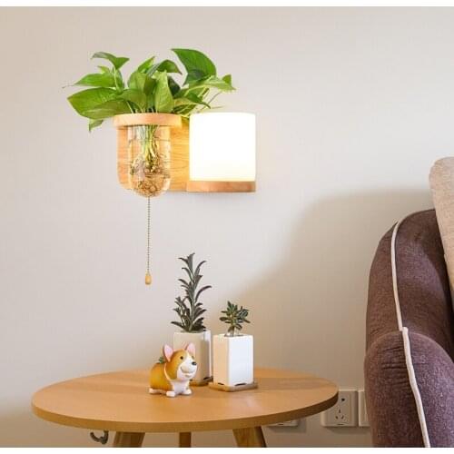 Hydroponic plant wall lamp nordic led ball wall light stairs balcony bedroom bedside wall decor lighting fixtures With switch