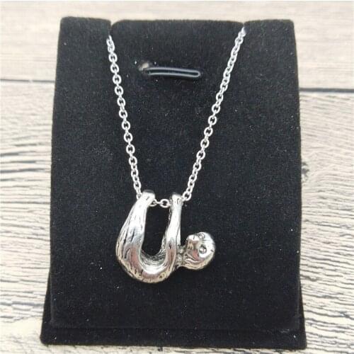 New 3D Sloth Necklace Trendy Style 3D Sloth Pendant Necklace Women Fashion Sloth Jewellery