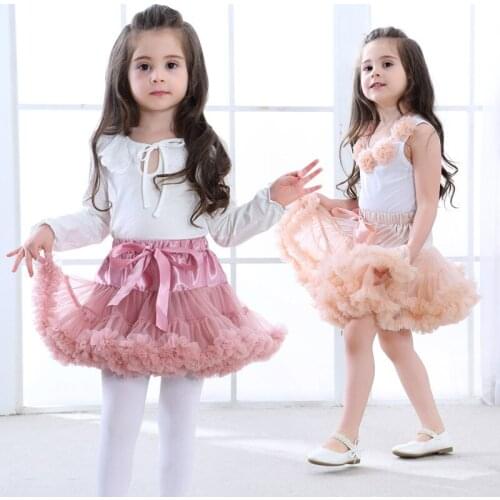 New Baby Girls Tutu Skirt Ballerina Pettiskirt Fluffy Children Ballet Skirts For Party Dance Princess Girl Tulle Clothes
