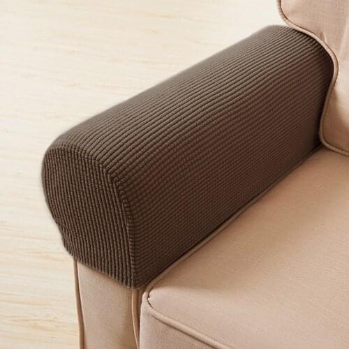 New Style 1 Pair Removable Arm Stretch Sofa Couch Chair Protector Armchair Covers Armrest Sofa Cover Solid Couch Cover