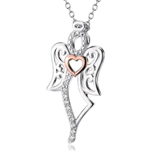 Genuine 925 Sterling silver pendant necklace Jewelry for women girl with 1.2mm 16inch+2inch Rolo Chain New & hot sale Charms