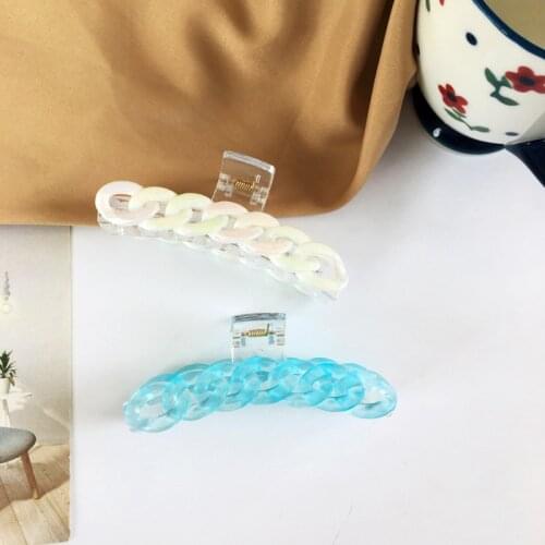 Simple Resin Transparent Jelly Hair Claw Beach Waterproof Hair Clip Claw Clamp