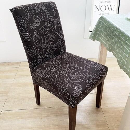 Restaurant elastic chair covers floral print chair cover spandex elastic chair cover rustic style anti-dirty removable cover