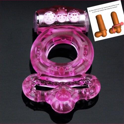 Sex Toy ENJOY SEX FUN Vibrator Penis Ring Male Erotic Dick Cock Ring Vibrators Collars Delay Ejaculation Lock Fine Condoms Sex