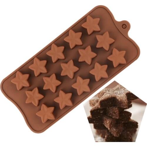 Silicone Chocolate Mold Shape of 3D Star Food Grade Silicone Non-stick For Chocolate Candy Fudge Cake Decoration Ice Jelly