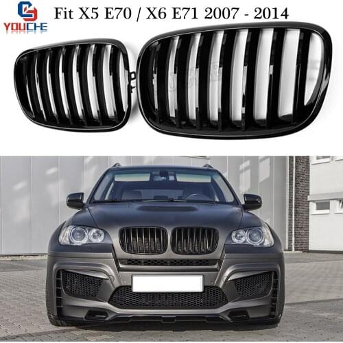 E70 E71 Replacement Front Bumper Grille Mesh Front Kidney Grill for BMW X5 E70 X6 E71 2007 - 2014 5-door SUV