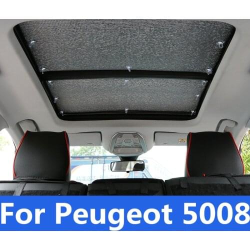 Car styling Sun visor sunscreen insulation sun visor sunroof sun visor Interior decoration For Peugeot 5008 2017-2019