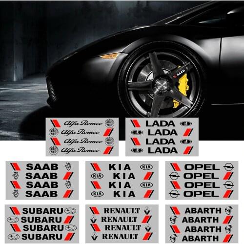 4Pcs Car Styling Fashion Creative Car Door Handle Decals Design Stickers Vinyls Decals for Mitsubishi BMW Audi Ford Nissan skoda