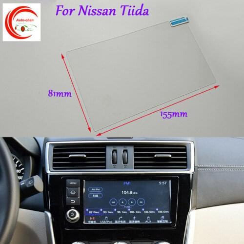 7 Inch Car GPS Navigation Screen HD Glass Protective Film For Nissan Tiida Interior Sticker Accessories