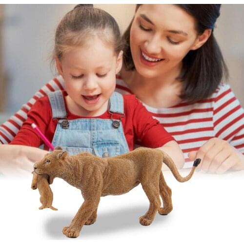 1 Set Kids Lion Family Decoration Cute Realistic Animal Action Model Figures Holiday Cute Gift For Children Baby
