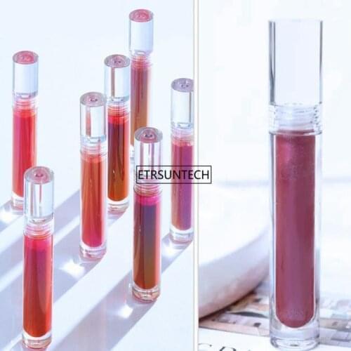 100pcs Empty 7.8ML Lipgloss Tubes Round Transparent Lip Gloss Tubes With Wand Empty Lip Gloss Tubes Clear F3864