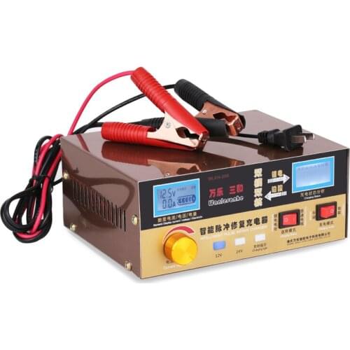 110V-250V Full Automatic Scooter Motorcycle Battery Charger 6-400Ah Battery Charger For Car Intelligent Pulse Repair LCD Display