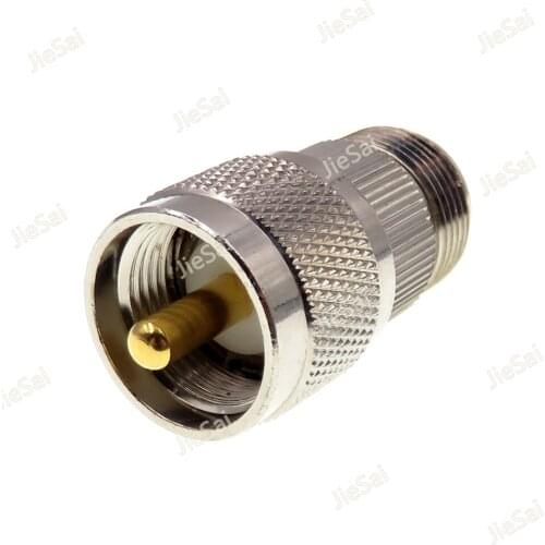 2pcs Pure Copper Ultra High Frequency RF Connector Adaptor UHF/N-JK UHF Male Head Turn to N Famale Head Plug Converter