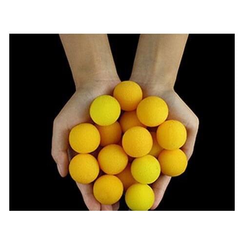 50pcs 3.5cm Super Soft Yellow Sponge Ball Magic Tricks Appearing/Vanishing Balls Magie Stage Street Illusions Classic Toys