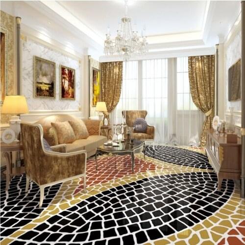 Free shipping custom living room bathroom home decoration wallpaper floor roll 3d fashion simple abstract flooring painting