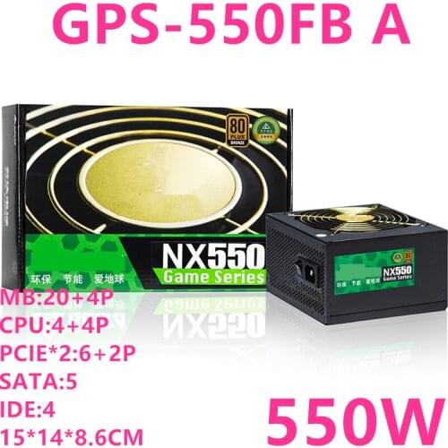 New PSU For Delta Brand NX550 80plus Bronze Full Voltage Mute Server Workstation Power Supply 550W Power Supply GPS-550FB A