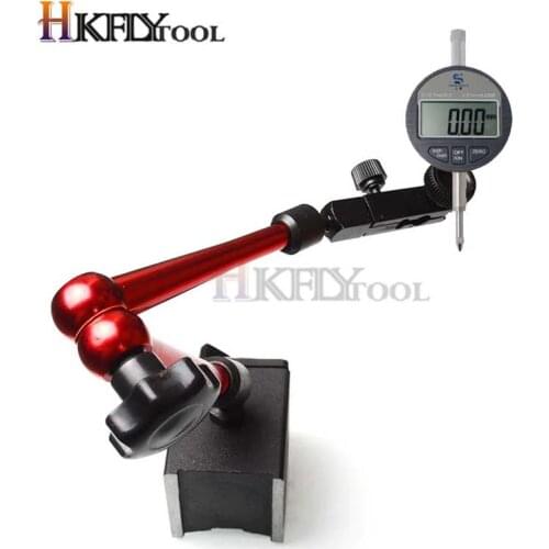 Digital Dial Indicator 0-12.7mm/0.5'' 0.01 Flexible Magnetic Base Holder Stand Tool For Dial Indicator Lever Dial Indicator Test
