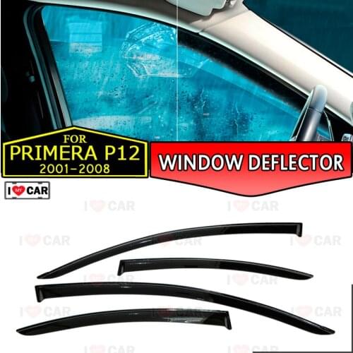 Window deflector for Nissan Primera P12 2001-2008 car window deflector wind guard vent sun rain visor cover car decor