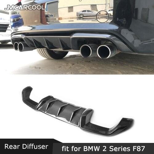 Carbon Fiber Rear Diffuser Lip Spoiler for BMW 2 Serie F87 M2 Coupe 2 Door 2016 2017 2018 FRP Shark Fin style Bumper Diffuser