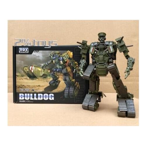 TW-FS01 Tranformation Bulldog SS Proportion Alloy Old Coating PVC Action Figure Toy