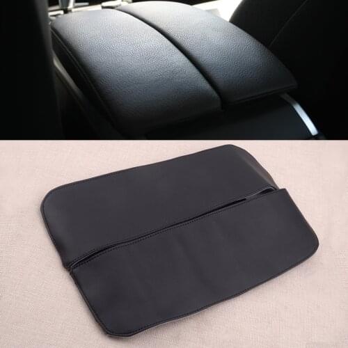 CITALL 2Pcs/Set Car Center Console Armrest Cover Fit For BMW X5 E70 X6 E71 2008 2009 2010 2011 2012 2013 Black