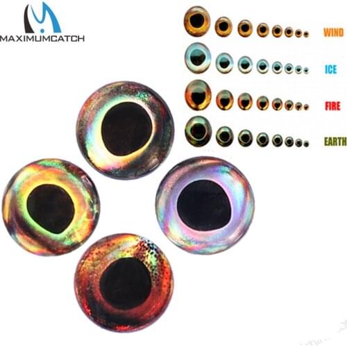 Maximucatch 4D Fishing Lure Eyes Fly Tying Material Fish Eyes Fishing Lure Making 3mm-15mm