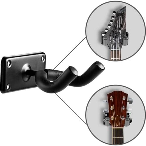 Guitar Hanger Hook Holder Metal Wall Mount Stand Bracket Ukulele Display Rack Lightweight Portable Music Element