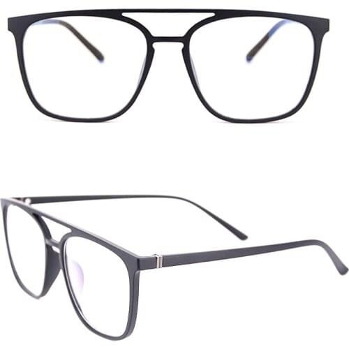 Mens Big Eyewear Frame with case and cleaning cloth Square Fashion Extra Big Optical Frame TR90 for Women in High Quality