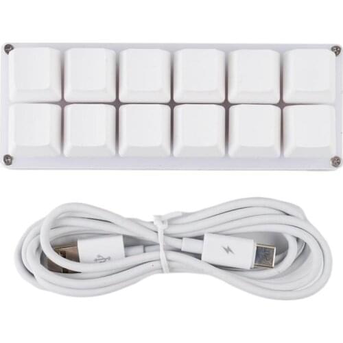 1pcs Programmable Keyboard 12 Keys New USB Macro Programming Mechanical Keyboard Customize DIY For Game Drawing Media player Win