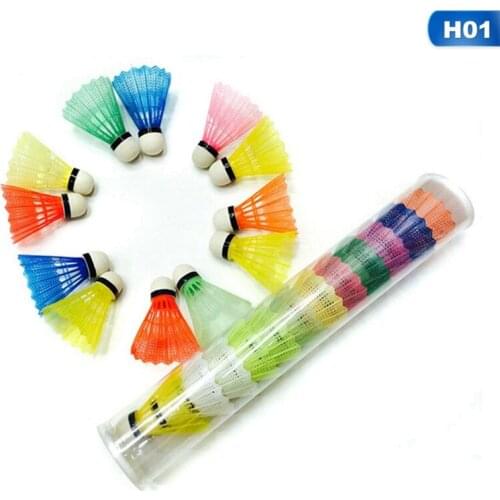 12pcs Colorful Badminton Balls Portable Shuttlecocks Products Sport Training Train Outdoor Supplies