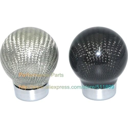Silver carbon fiber shift knob universal MT AT auto gear knob Carbon Fiber Gear Knob