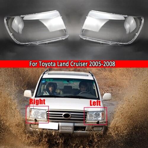 Car Headlight Lens For Replacement Clear Lens Auto Shell Cover Transparent Toyota Land Cruiser 2005 ~ 2008 Headlamp Cover