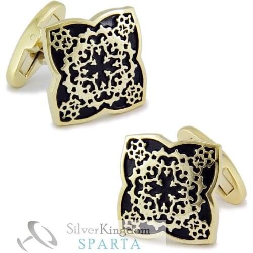 SPARTA Ottoman Plated with Gold cufflinks mens Cuff Links + Free Shipping