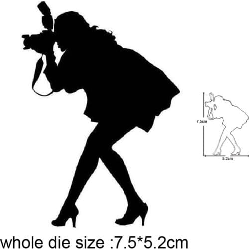 Girl Woman Photography Metal Cutting Dies Scrapbooking Stencils DIY Paper Cards Decorative Embossing Die Cut Craft Dies 2020 NEW