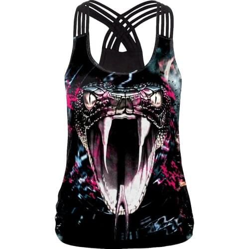 Adult Women Halloween Party Scary Skeleton Rose Skull Costume Carnival Party Horror Monster Sexy Vest Tank tops camis For Ladies